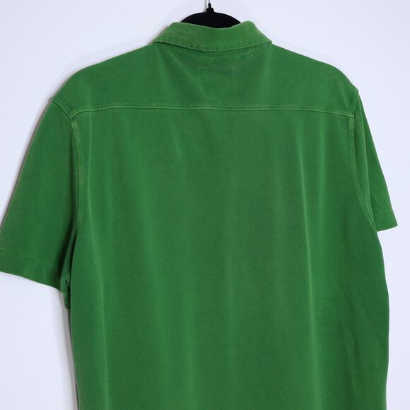 MARTIN + OSA Short Sleeve Polo Green Collared Lightweight Knit Casual Men's M - Picture 5 of 8